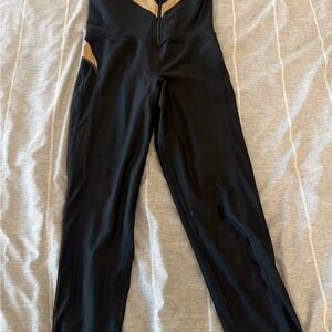 Elegant Black and Gold Jumpsuit